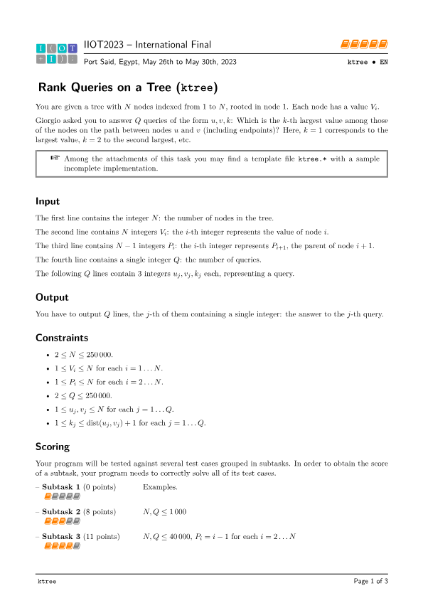 Rank Queries on a Tree