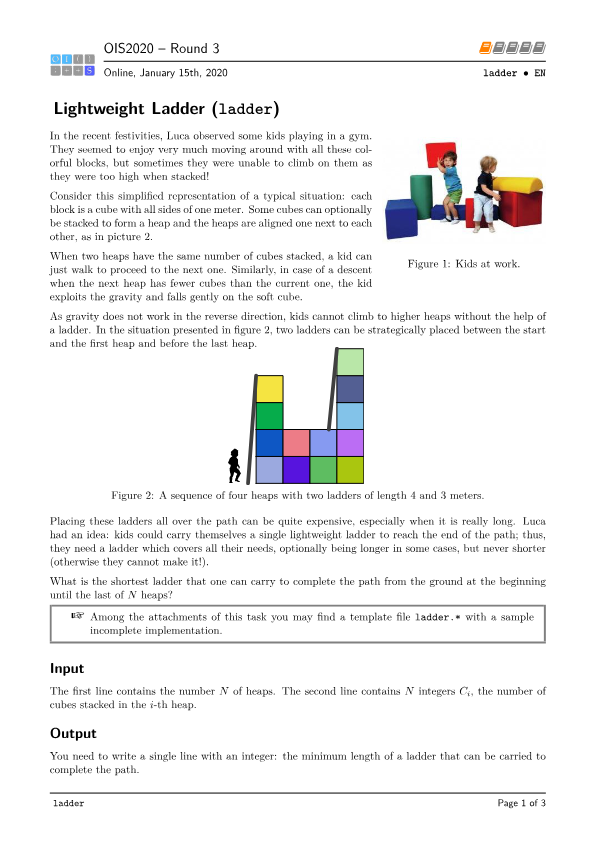 Training - Problema Lightweight Ladder (ois_ladder)