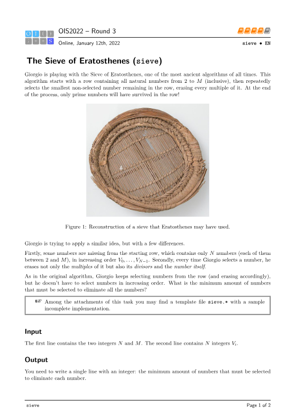 The Sieve of Eratosthenes