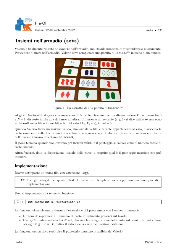 Insiemi nell'armadio